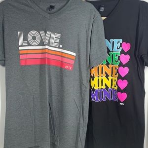 PPTX Prickly Pear Texas SET of 2 short sleeve Valentines Tees -like new